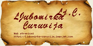 LJubomirka Ćuruvija vizit kartica